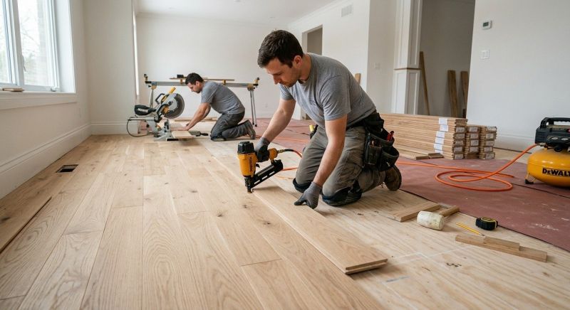 Dark Wood Floor Installation in Phoenix, AZ