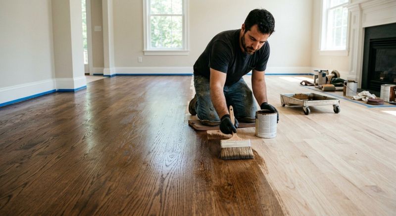 Oak Floor Staining in Alpharetta, GA